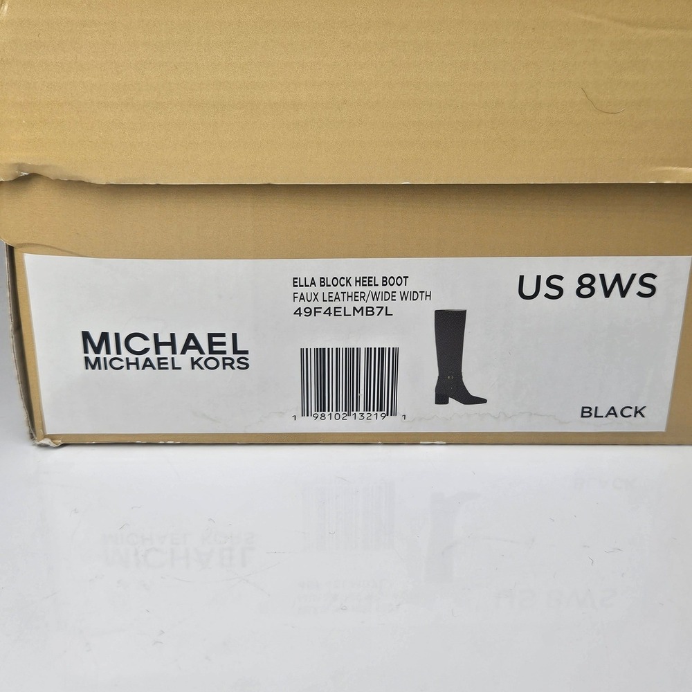 MICHAEL KORS Ella Block Heel Boot In Black US 8 Wide $345 - Picture 10 of 10